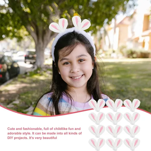 Miniatura 3 de Amosfun 20 piezas de accesorios de horquilla de orejas de conejo, mini pinzas para orejas de conejo, accesorios de bricolaje para mujeres y niñas