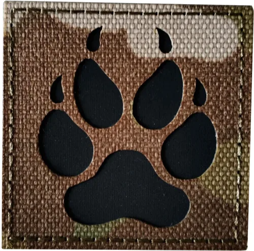 Miniatura 9 de Parche táctico militar de la moral de la pata del perro K9 reflectante naranja para la mochila ropa chaleco