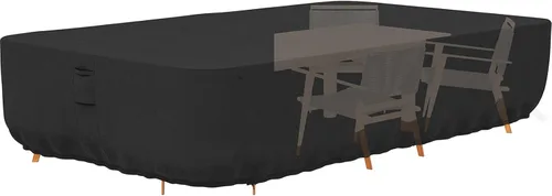 Miniatura 7 de Tuyeho Funda para muebles de patio, 48 x 28 x 13 pulgadas, tela Oxford duradera y resistente, para exteriores, rectangular, impermeable y resistente