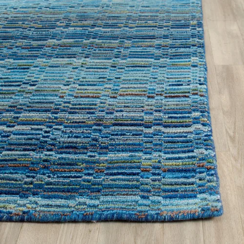 Miniatura 3 de SAFAVIEH Himalaya Collection - Alfombra decorativa, 2 x 3 pies, azul y multicolor, lana hecha a mano, ideal para zonas de alto tráfico en entrada