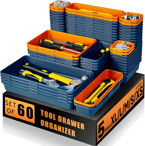 Miniatura 10 de Organizador de Caja de Herramientas con Bandeja, Organizador de Cajones de Escritorio para Caja de Herramientas, Bandeja para Caja de Herramientas