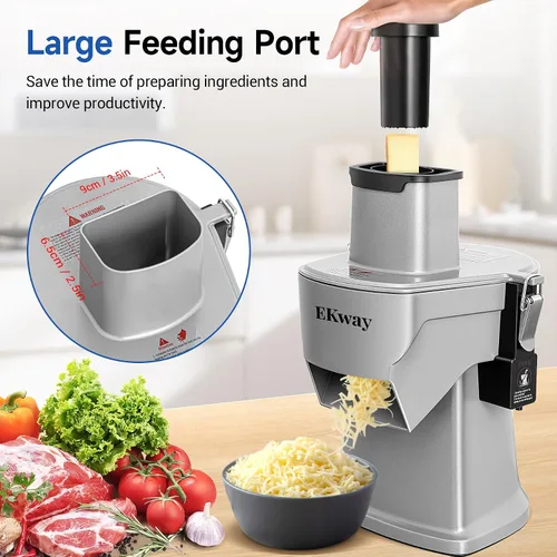 Miniatura 4 de Picador comercial de verduras 4 en 1, procesador de alimentos para rebanar, triturar en cubitos y cortar, con guantes resistentes a cortes, para uso