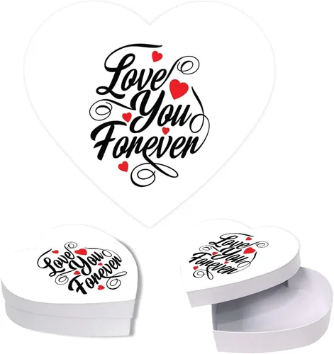 Miniatura 27 de Andaz Press Caja en forma de corazón para el día de San Valentín con tapa, divertida caja reutilizable en forma de corazón para tocino, caja de Bacon