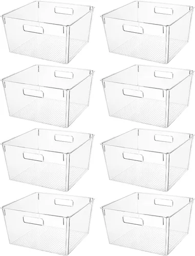 Miniatura 18 de Contenedores de almacenamiento de plástico transparente, perfectos para la organización de la cocina o la organización y almacenamiento