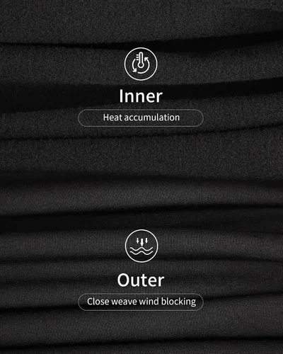 Miniatura 3 de WEERTI Ropa interior térmica para hombre, capa base de tela polar con forro polar