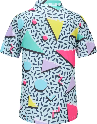 Miniatura 26 de Camisas de golf para hombre, Dry Fit, camisa de golf de manga corta, divertidas camisas polo de golf
