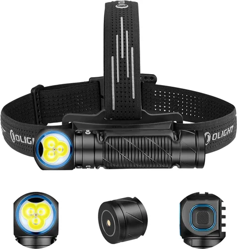 Miniatura 11 de OLIGHT Perun 3 - Linterna frontal recargable, 3000 lúmenes LED con luz roja, lámpara frontal impermeable con diadema para campamento al aire libre