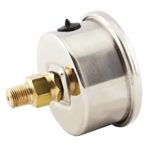 Miniatura 4 de Serie P251 Dial de 2 pulgadas, manómetro lleno de aceite con internos de latón, 0-15 PSI/kPa, ± 1.6% de precisión, 1/4 pulgadas NPT, montaje trasero