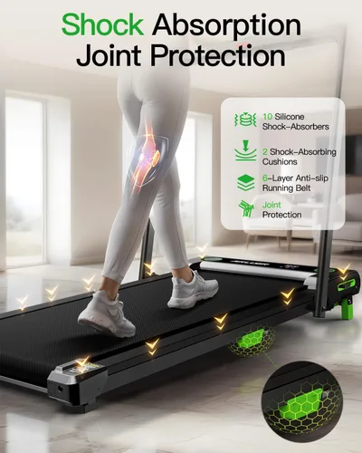 Miniatura 7 de Almohadilla para caminar con inclinación, cinta de correr con inclinación Akluer para el hogar, 2.5 HP pequeña para debajo del escritorio