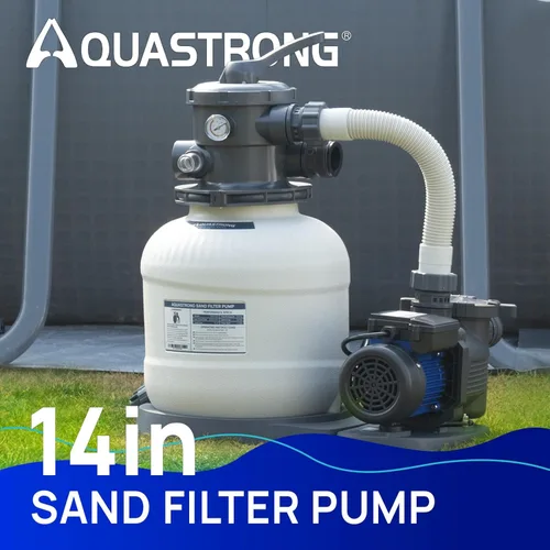 Miniatura 2 de AQUASTRONG Bomba de filtro de arena de 14 pulgadas para piscina sobre el suelo, bombas de piscina de 2/3 HP sobre el suelo 3000 GPH para piscinas