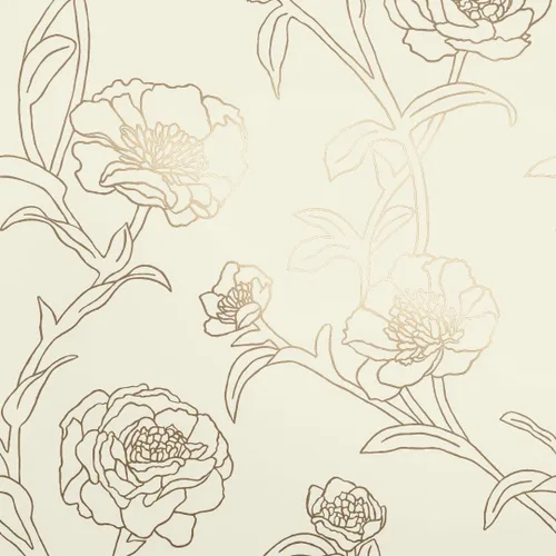 Miniatura 12 de Tempaper Papel tapiz floral extraíble con despegar y pegar de peonías metálicas en blanco y negro, 20.5 pulgadas x 16.5 pies, fabricado