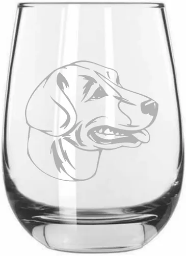 Miniatura 549 de Sakhalin Husky Dog - Copa de vino grabada personalizada de 15.25 onzas sin tallo
