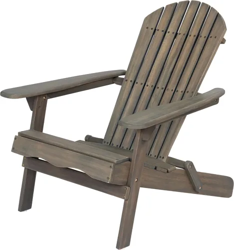 Miniatura 6 de Malibu Folding Adirondack Chair: Acacia Wood Rustic Patio Seating with Slatted Design - Foldable Outdoor Furniture for Garden & Backyard Relaxation