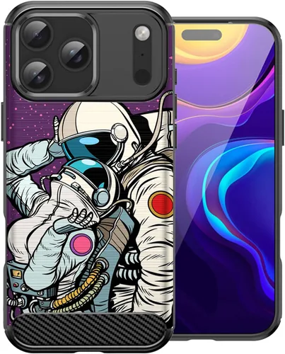 Miniatura 16 de CasesOnDeck - Funda compatible con Apple iPhone 17 Pro Max, diseño de TPU con patrón pictórico, flexible, delgada y elegante (casete retro)