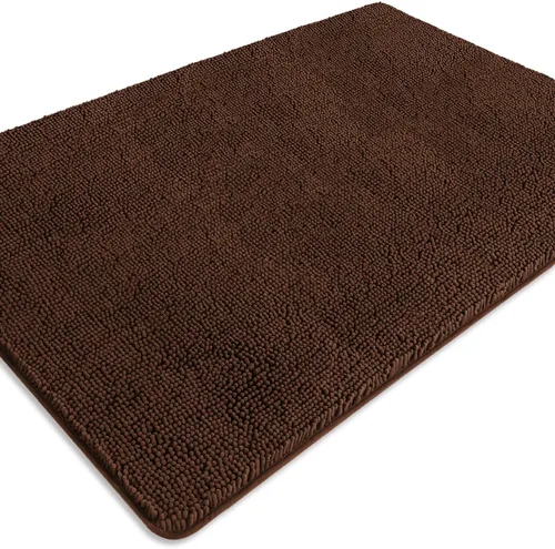 Miniatura 268 de Alfombra de baño pequeña de 12 x 18 pulgadas, lavable y absorbente, antideslizante, alfombra de baño de felpilla gruesa y suave para baño, ducha