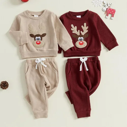 Miniatura 41 de Conjunto de camisa larga y divertida para bebé niño y niña, ropa de primera Navidad, 6, 12, 18, 24 meses, 2T