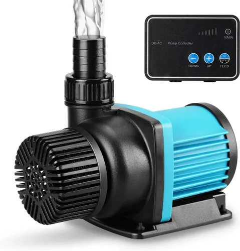 Miniatura 7 de Bomba de agua para acuario de 1250 gph de 24 V CC con controlador, sumergible y bomba de retorno en línea para peceras, acuarios, fuentes, sumidero