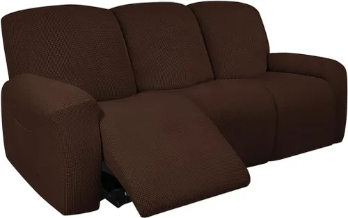Miniatura 24 de vctops Fundas elásticas resistentes al agua, para sofá reclinable, suaves y lisas, con correa elástica antideslizante, protector de muebles