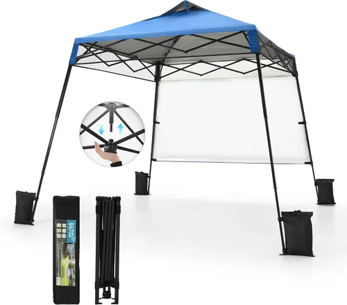 Miniatura 2 de PHI VILLA Tienda de campaña desplegable de 8 x 8 pies, refugio portátil instantáneo, toldo de tienda de campaña de un empuje, 4 bolsas