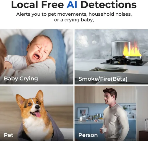 Miniatura 5 de IMILAB Cámara de seguridad 4K 8MP para interiores, cámara de visión de 360° para mascotas/perros/bebé con aplicación Xiaomi Home, cámara