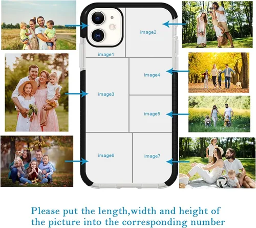 Miniatura 22 de Funda de teléfono personalizada para iPhone 11, diseño personalizado de fotos de collage de múltiples imágenes, resistente a los golpes, resistente