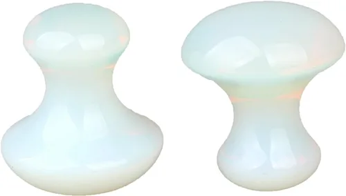 Miniatura 2 de 2 unids Gua Sha herramienta de masaje en forma de hongo ópalo opalita jade ojo masaje facial herramienta lifting facial eliminar arrugas masajeador