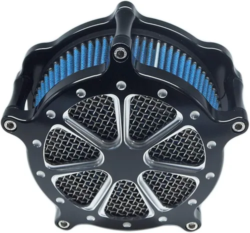 Miniatura 3 de Filtro de aire de admisión CNC Cut Filtro de aire Venturi Kit de cromo para Harley Dyna 2000 - 2017 Softail 2000 - 2015 Touring 2000 - 2007 Fitment