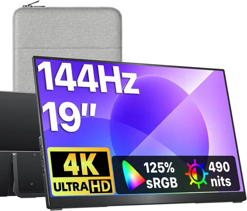 Miniatura 11 de VisionOwl Monitor portátil dual de 15.6 pulgadas 1080P FHD 107% sRGB segunda pantalla plegable, USB-C HDMI HDR, monitor de viaje apilado