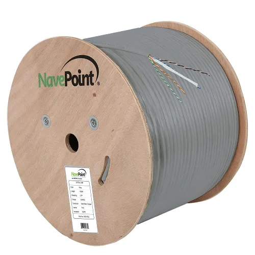 Miniatura 6 de NavePoint Cable Ethernet CAT6A, UTP, clasificación CMR, negro, 1000 pies