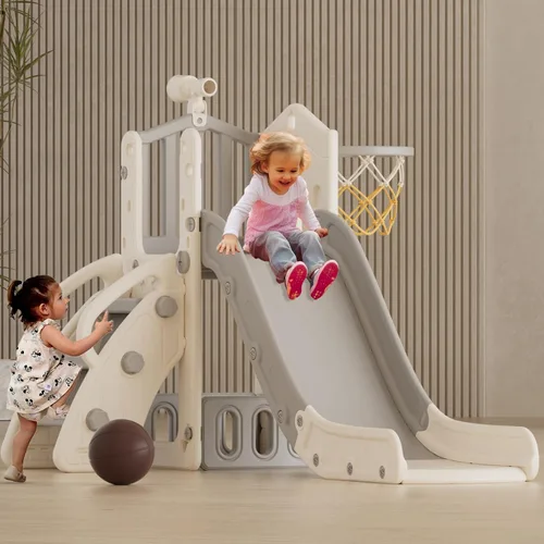 Miniatura 6 de XJD Tobogán 5 en 1 para Niños Pequeños, Tobogán para Niños Pequeños de 1-3 Años, Conjunto de Juegos para Exteriores e Interiores para Niños Pequeños