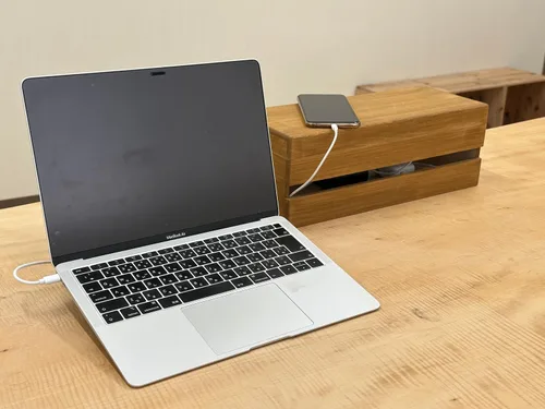 Miniatura 6 de Paulownia - Caja de gestión de cables de madera, organizador de cables hecho a mano para regletas eléctricas, cargadores y enrutadores
