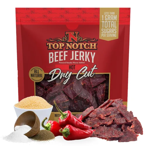 Miniatura 8 de Cecina seca de primera calidad – Bolsa de 2.2 onzas de carne seca clásica de estilo seco – Snacks altos en proteínas para niños y adultos hechos