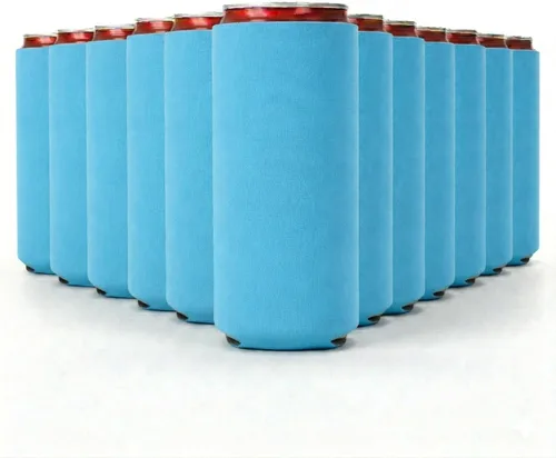 Miniatura 21 de Slim - Paquete de 12 fundas enfriadoras de latas con aislamiento de neopreno en blanco para latas de cerveza y refrescos delgados de 12 onzas