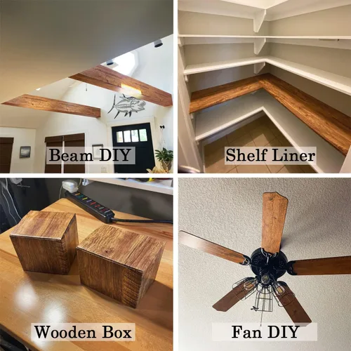 Miniatura 3 de EeeComing Papel tapiz de madera de 118" x 17.7" pulgadas, papel de contacto despegar y pegar, madera marrón, papel tapiz autoadhesivo de madera