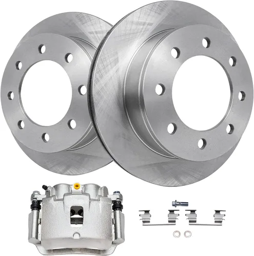 Miniatura 15 de Detroit Axle - Rotores de disco delantero de 13.898 in Reemplazo de pinza de freno lateral del pasajero para Dodge Ram 1500 2500 3500 2006-2008