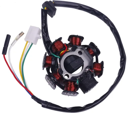 Glixal GY6 49cc 50cc 80cc 100cc Estator magnético de 8 polos para 139QMB 139QMA 147QMD Scooter ciclomotor ATV Go-kart Buggy Motor Taotao Jonway