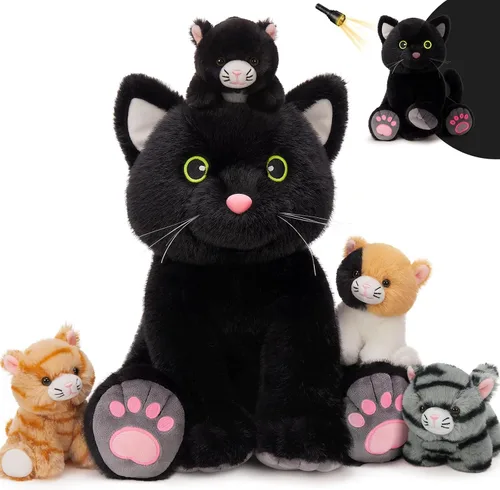 Miniatura 9 de MorisMos Juguetes de Peluche de Tigre - Conjunto Suave de Peluche de Tigre Mamá y Bebés, Tamaño Grande, 20 pulgadas