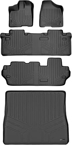 Miniatura 68 de SMARTLINER Alfombrilla de suelo para maletero de carga para todo tipo de clima, detrás de la segunda fila para Toyota Sienna 2011-2012