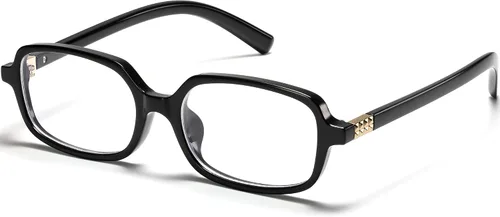 Lentes retro rectangulares con bloqueo de luz azul para mujer, anteojos falsos de los años 90, anteojos de computadora Y2K de moda con marco de