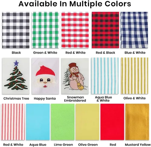 Miniatura 7 de Servilletas de Navidad, servilletas de tela, servilletas blancas 100% algodón, suaves y cómodas, servilletas reutilizables, servilletas de mesa