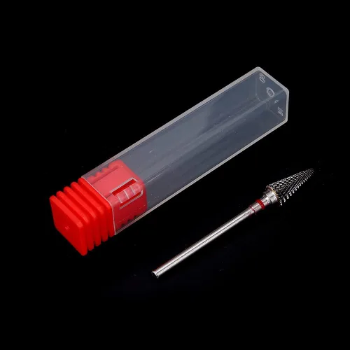 Miniatura 8 de Keenso Broca de uñas, forma cónica profesional, punta de manicura de acero de tungsteno para manicura, pedicura, eliminación de gel, semipermanente
