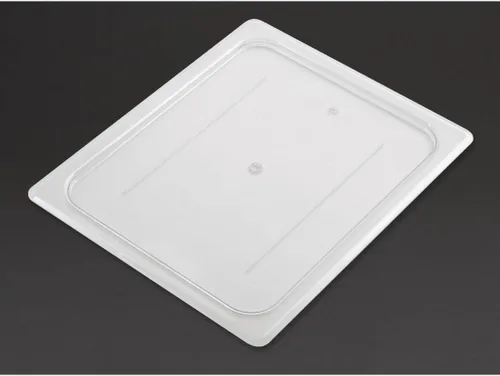 Miniatura 5 de Cambro 20CWC135 Camwear - Cubierta para bandeja de alimentos de 1/2 tamaño plano, transparente, caja de 6