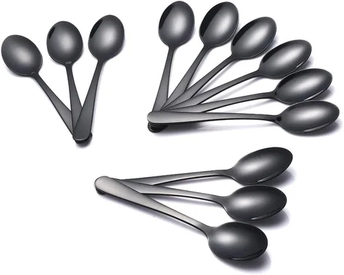 Miniatura 13 de Buyer Star Cucharaditas de 5.5 pulgadas Mini cucharas de café de acero inoxidable para azúcar Demitasse Espresso Cucharas