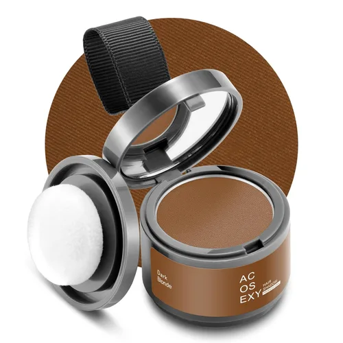 Miniatura 11 de Acosexy Polvo para cubrir las raíces del cabello y la barba, color marrón oscuro para cejas de mujer, cobertura de cabello gris para hombres, puntos