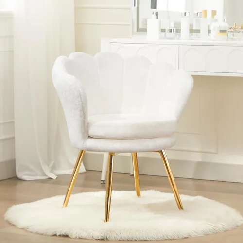 Miniatura 12 de Czlolo Juego de 2 sillas decorativas, sillas de tocador de terciopelo con respaldo, silla decorativa pequeña moderna de mediados de siglo para sala