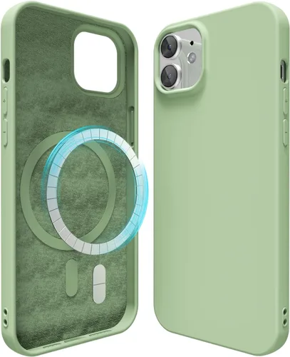 Miniatura 109 de oakxco Funda de silicona para iPhone 12 Pro Max, magnética, compatible con carga inalámbrica Magsafe, cubierta protectora de goma suave y delgada