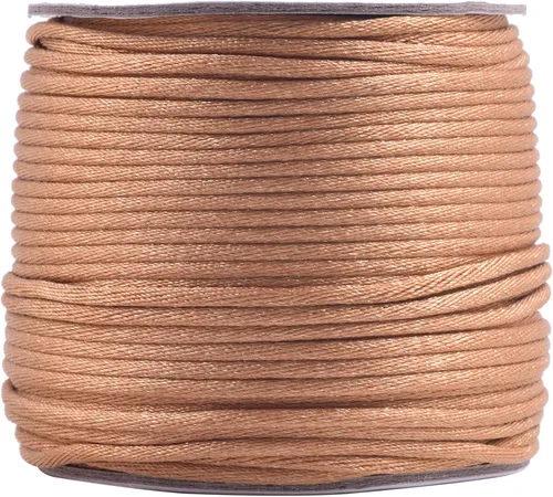 Miniatura 62 de KONMAY 80 Yardas 1.0mm Cordón Rattail de Nylon Satén Seda Trim Hilo para Cuentas para Nudos Chinos, Kumihimo, Trabajo con Cuentas, Macramé, 2-Azul