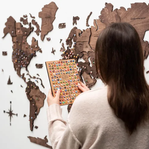 Miniatura 8 de ENJOY THE WOOD Decoración del hogar, mapa del mundo de madera 3D, arte para pared, decoración de pared grande, mapa de viaje del mundo, todos