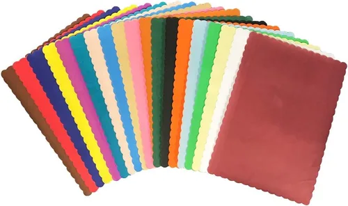 Miniatura 3 de Manteles individuales decorativos desechables de papel, elegantes manteles individuales de papel con borde de lujo, manteles individuales de papel