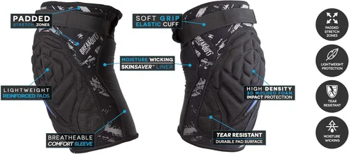 Miniatura 2 de VIRTUE Breakout Rodilleras – Almohadillas protectoras ligeras multideporte con forro de manga de compresión que absorbe la humedad y espuma moldeada